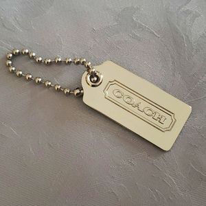 Coach hang tag key fob